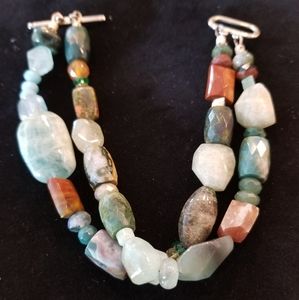 Polished stone bracelet